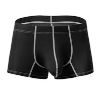 Generisch Braguitas para hombre de seda de hielo innovadora con fibra transpirable que absorbe la humedad para lo último, Negro , L