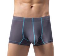 Generisch Braguitas para hombre de seda de hielo innovadora con fibra transpirable que absorbe la humedad para lo último, gris, L