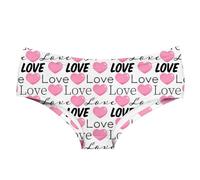 Generisch Braguitas sedosas para mujer con diseño romántico de corazón en ejecución sin costuras para un ajuste seductor transpirable, Rosa., L