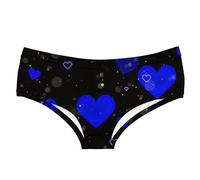 Generisch Braguitas sin costuras para mujer con diseño romántico de corazón para un cómodo y seductor, azul oscuro, S