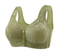 Generisch Bras for Women Front Closure Bras Comfort Breathable Plus Size Daily Bras No Underwire Soporte Completo Suave Y Cómodo Sujetador, verde, A