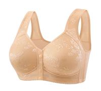 Generisch Bras for Women Front Closure Bras Comfort Breathable Plus Size Daily Bras No Underwire Soporte Completo Suave Y Cómodo Sujetador, beige, A