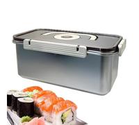 Generisch Bread Box Steel, Leak Proof Food Container, Keeper Storage Bin, Stainless Organizer for Work Kitchen Outdoor Party School Camping Hiking Climbing, Portable Accessory for Daily Meal Prep