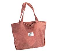 Generisch Brief Patch Decor Shopper - Bolso bandolera para mujer, diseño de piel sintética, color rosa, talla única