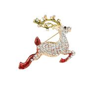 Generisch Broche de arco de cristal para Navidad, estilo de Navidad, diamantes de imitación, joyas de campanas de Navidad, pins de árboles, alfileres de cristal, diseño de gato