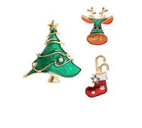 Generisch Broche de arco de cristal para Navidad, estilo de Navidad, diamantes de imitación, joyas de campanas de Navidad, pins de árboles, alfileres de cristal, diseño de gato