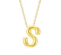 Generisch Bubble Letter Necklace Gold Initial Necklaces For Women Trendy Chunky Charm Pendant Jewelry Birthday Teen Her Mom Grandma Wife Sister Collares Niñas, Aleación de cinc, Sin gemas