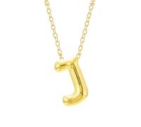 Generisch Bubble Letter Necklace Gold Initial Necklaces For Women Trendy Chunky Charm Pendant Jewelry Birthday Teen Her Mom Grandma Wife Sister Collares Niñas, Aleación de cinc, Sin gemas