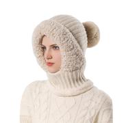 Generisch Bufanda con capucha, gorro resistente al viento con cordón, gorro de invierno con pañuelo para el cuello - Para viajes, aventuras, patinaje, senderismo, esquí, patinaje, Navidad, cumpleaños