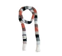Generisch Bufanda de invierno para mujer - Pañuelo de punto delgado a rayas de colores, bufanda cálida y elegante - para la temporada fría en otoño, uso diario, viajes, vacaciones y deportes de