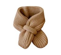 Generisch Bufanda de invierno para niños y bebés, suave y cálida, tejida en liso, para niños y niñas, ligera, caqui, 1-5 años