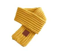 Generisch Bufanda de Lino Cálida Bufandas Tejidas Bufanda Cálida Calentador de Cuello Para Niños Pequeños Niños Niñas Tücher Tabletas, amarillo, Talla única