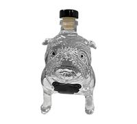 Generisch Bulldog, Whiskey Bottle, Dog Decanter, Funny Glass Collectible, Novelty Decor, Home Tasting Gift for Men, 7.8x5.5 inches, Clear Glass, 1 Piece, Red Wine, Beer Tasting
