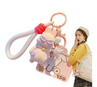 Generisch Bunny Keychain - Llavero con diseño de dibujos animados, diseño de conejito, accesorios para bolso escolar, encantador para teléfonos móviles, bolsos, mochilas, carteras