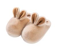 Generisch Bunny Slippers for Women Gifts - Zapatillas de casa de piel sintética con espuma viscoelástica, deslizantes para interiores y exteriores, caqui, 36/37 EU