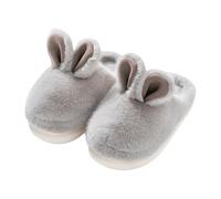 Generisch Bunny Slippers for Women Gifts - Zapatillas de casa de piel sintética con espuma viscoelástica, deslizantes para interiores y exteriores, gris, 40/41 EU