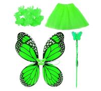 Generisch Butterfly Porch Goose Outfit - Apparel con alas, 1 set Flying Gear for Yard Dressing, Pattern Garb with Antennae, Lawn Adornment, Crawling Statue Dress for Courtyard, Balcony, House and Flat