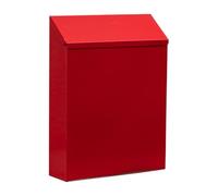 Generisch Buzón de pared con candado de metal para colgar en la pared, soporte para periódicos, caja para decoración exterior del hogar, color blanco, vestidos, mudanza (rojo A)