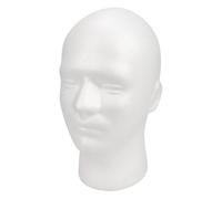 Generisch Cabeza de maniquí para pantalla de Wig, 9,84 x 5,91 pulgadas, transparente, soporte de pie, cabezales de maniquí realista, molde de cabeza de espuma masculina para pelucas y sombreros