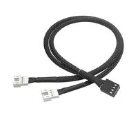 Generisch Cable alargador de 4 pines para placa base, 1 a 1/2 vías, conector divisor, cable de alimentación para ventilador de CPU PWM, accesorio práctico, funda de alambre para ventilador de tarjetas
