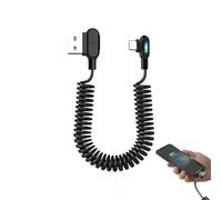 Generisch Cable de carga tipo C | Alto elástico brillante en espiral, cable de carga tipo C - Para remolques, autocaravanas, camiones, coches, limusinas, camionetas, hombres, mujeres, maridos, hijos