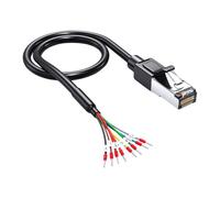 Generisch Cable de conexión industrial, RJ45/hembra a conector macho de 8 pines, conector de presión, cable de extensión de control, red flexible