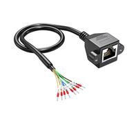 Generisch Cable de conexión industrial, RJ45/hembra a conector macho de 8 pines, conector de presión, cable de extensión de control, red flexible