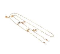 Generisch Cadena de gafas para mujer, longitud ajustable con colgante de caracol de estrella, cadena de gafas de lectura, para exterior, viajes, vacaciones, vida cotidiana y trabajo, dorado, Siehe