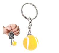 Generisch Cadena para llaves de pelota de tenis, colgante 3D, de metal, 8 x 2 cm, amarillo, Siehe Beschreibung