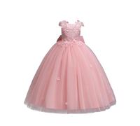 Generisch Cadenas de vientre Primavera Verano Niños Vestido Hinchado Vestido Princesa Vestido Niña Modelo Pasarela Vestido Fiesta Vestido Niño Joyería, Rosa., 6-7 años