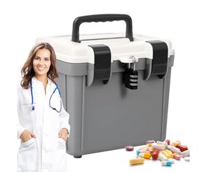 Generisch Caja de almacenamiento con cerradura | Gran capacidad Caja fuerte para documentos con cerradura de combinación de números | Gran caja de almacenamiento para medicamentos y suministros de