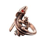 Generisch Caja de anillo 2 anillos anillo abierto, nuevo anillo, lagartijas creativas, anillo, anillo anillos japoneses, talla única, Metal, Sin piedra preciosa