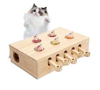 Generisch Caja de Juguetes interactiva para Gatos - 33 x 26 x 10 cm Gran Juego de escondite, de ratón Pop and Play | Juguete de Entretenimiento cautivador para Sala de Estar, Dormitorio