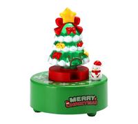 Generisch Caja de música para árbol de Navidad | Caja de música navideña de 16 x 11,5 cm con árbol giratorio e iluminado | Caja de música giratoria para árbol de Navidad para niñas