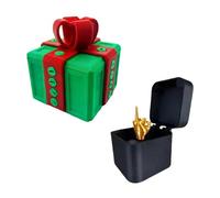Generisch Caja de regalo de Navidad y cumpleaños 3D divertida caja de cerillas con sorpresa de dedo medio para niños y adultos, se adapta para anillos, dulces, pequeñas sorpresas