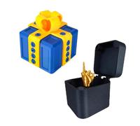 Generisch Caja de regalo de Navidad y cumpleaños 3D divertida caja de cerillas con sorpresa de dedo medio para niños y adultos, se adapta para anillos, dulces, pequeñas sorpresas