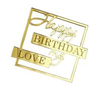 Generisch Cake Topper,Happy Birthday My Love Cake Topper - Amantes pastel de cumpleaños - Decoración para tartas de fiesta de cumpleaños para amantes de la decoración de fiesta de cumpleaños acrílico