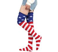 Generisch Calcetines antideslizantes compatibles con hacer y rayas de estrellas sobre los calcetines de pantorrilla si puedes calcetines, rojo, Talla única