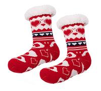 Generisch Calcetines antideslizantes para mujer, calcetines para niñas, calcetines térmicos, gruesos, calcetines de invierno, suaves y acogedores, calcetines térmicos, antideslizantes, calcetines de