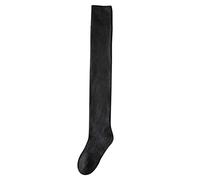 Generisch Calcetines cálidos y de longitud media para mujer que mantienen el calcetín caliente alto, rodilla, calcetines ligeros para interiores, color rosa viejo, Negro , Talla única