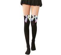 Generisch Calcetines circulares con agujas de tejer muslos con antideslizante Baby Doll-Underwear Calcetines 39-42 Invisible, Negro , Talla única