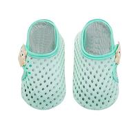 Generisch Calcetines de animales para niños, zapatos descalzos, calcetines antideslizantes para niñas, patrón de malla, zapatos para bebés, zapatos de casa, verde menta, 20 EU