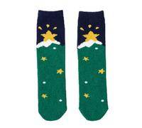 Generisch Calcetines de bebé de Navidad de forro polar cálido para dormir calcetines largos calcetines hasta la rodilla pantuflas calcetín caliente zapatos calcetines bebé calcetines timbre, D, talla