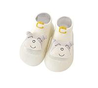 Generisch Calcetines de bebé para niñas, zapatos para niños pequeños, calcetines de piso, antideslizantes, zapatos de danza para mujer, beige, 20 EU