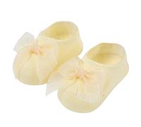 Generisch Calcetines de bebé para niños pequeños con suela suave niña princesa calcetines de suelo como zapatillas de repuesto calcetines transpirables para interiores, amarillo, S Infant
