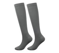 Generisch Calcetines de compresión para mujer, calcetines de compresión para mujer y hombre, para correr, recuperación de viajes y vuelo, calcetines azules, gris, L