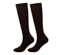 Generisch Calcetines de compresión para mujer, calcetines de compresión para mujer y hombre, para correr, recuperación de viajes y vuelo, calcetines azules, café, XXL