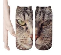 Generisch Calcetines de gato, accesorios de transpirables y que absorben la humedad | Lindos calcetines con diseño de animales | Para madres, niñas, novias, esposas, familias y amigos, Gato con