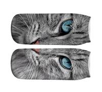 Generisch Calcetines de gato, accesorios de transpirables y que absorben la humedad | Lindos calcetines con diseño de animales | Para madres, niñas, novias, esposas, familias y amigos, Gato de