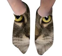 Generisch Calcetines de gato, accesorios de transpirables y que absorben la humedad | Lindos calcetines con diseño de animales | Para madres, niñas, novias, esposas, familias y amigos, Gato de